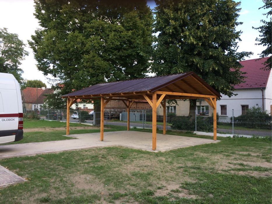 Wiata Gararzowa Drewniana