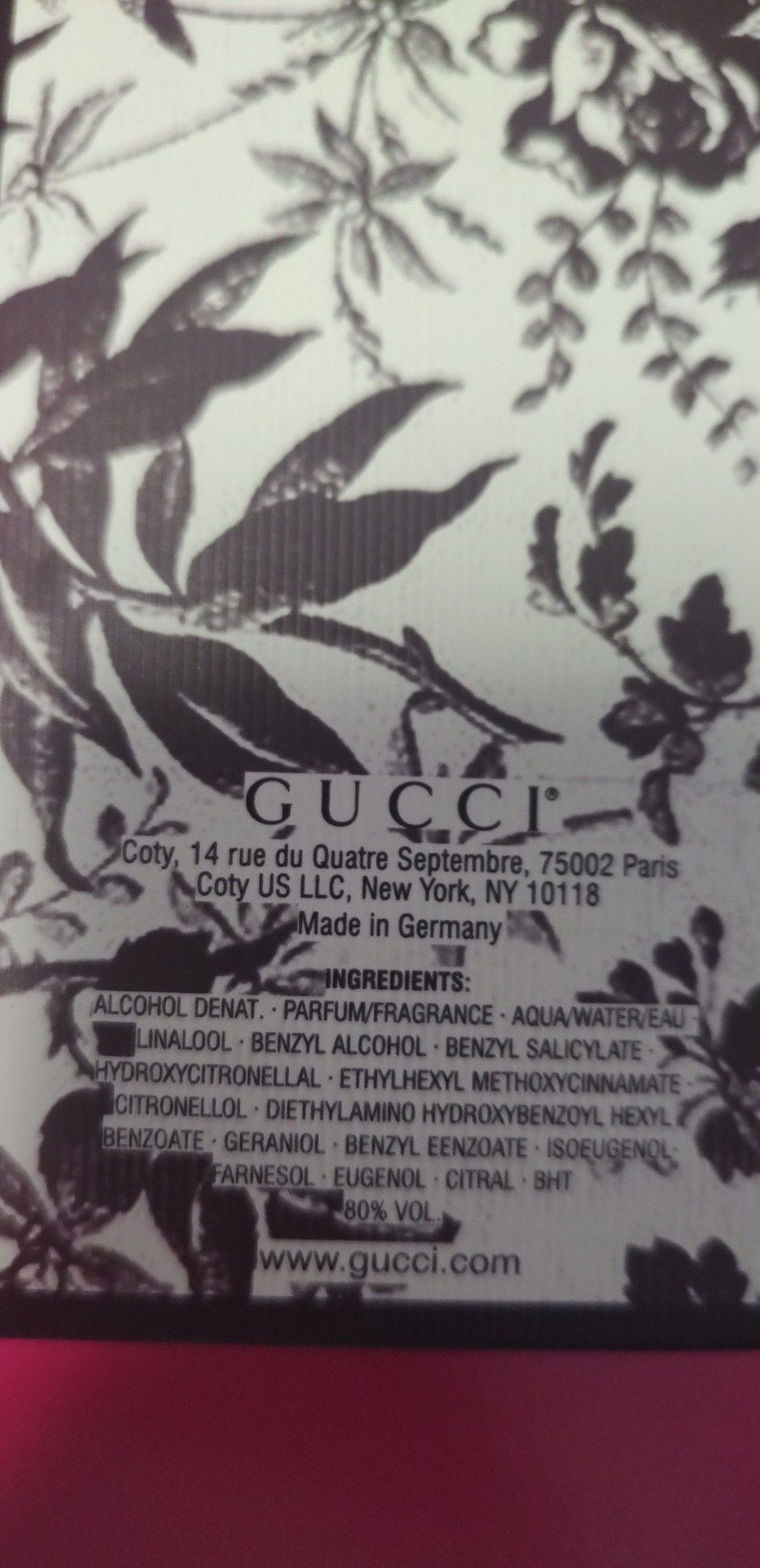 Perfum Gucci. Nettre di Fiori