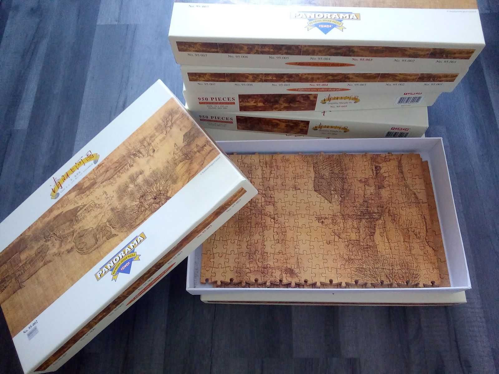 Puzzle komplet 7x 950 chińskie malarstwo tomax UŁOŻONE