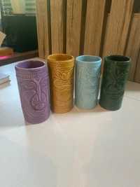 zestaw kubków szklanek tiki mug hawaii ceramiczne