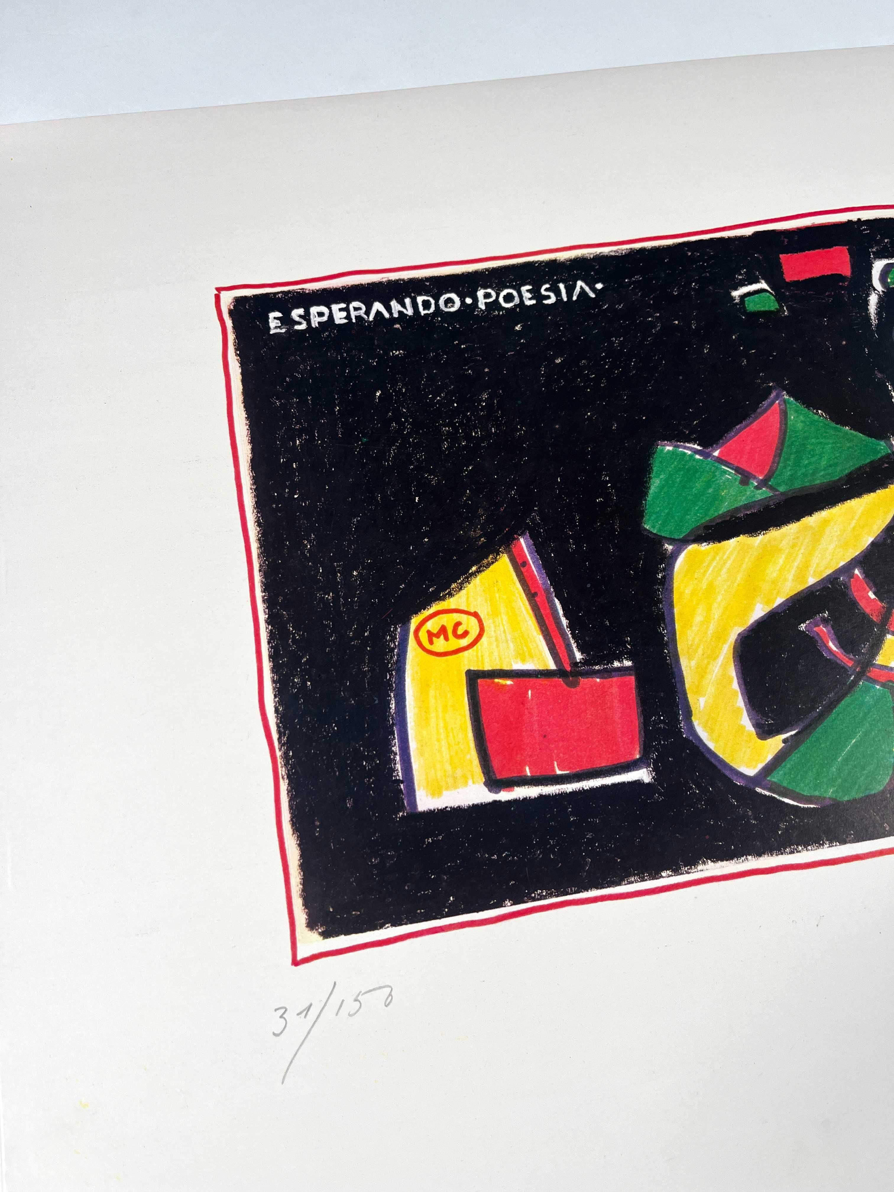 Serigrafia do escultor Martins Correia - Esperando Poesia