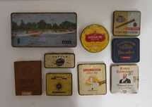 Coleção de 9 Caixas e Latas de Tabaco / Cigarros - vintage