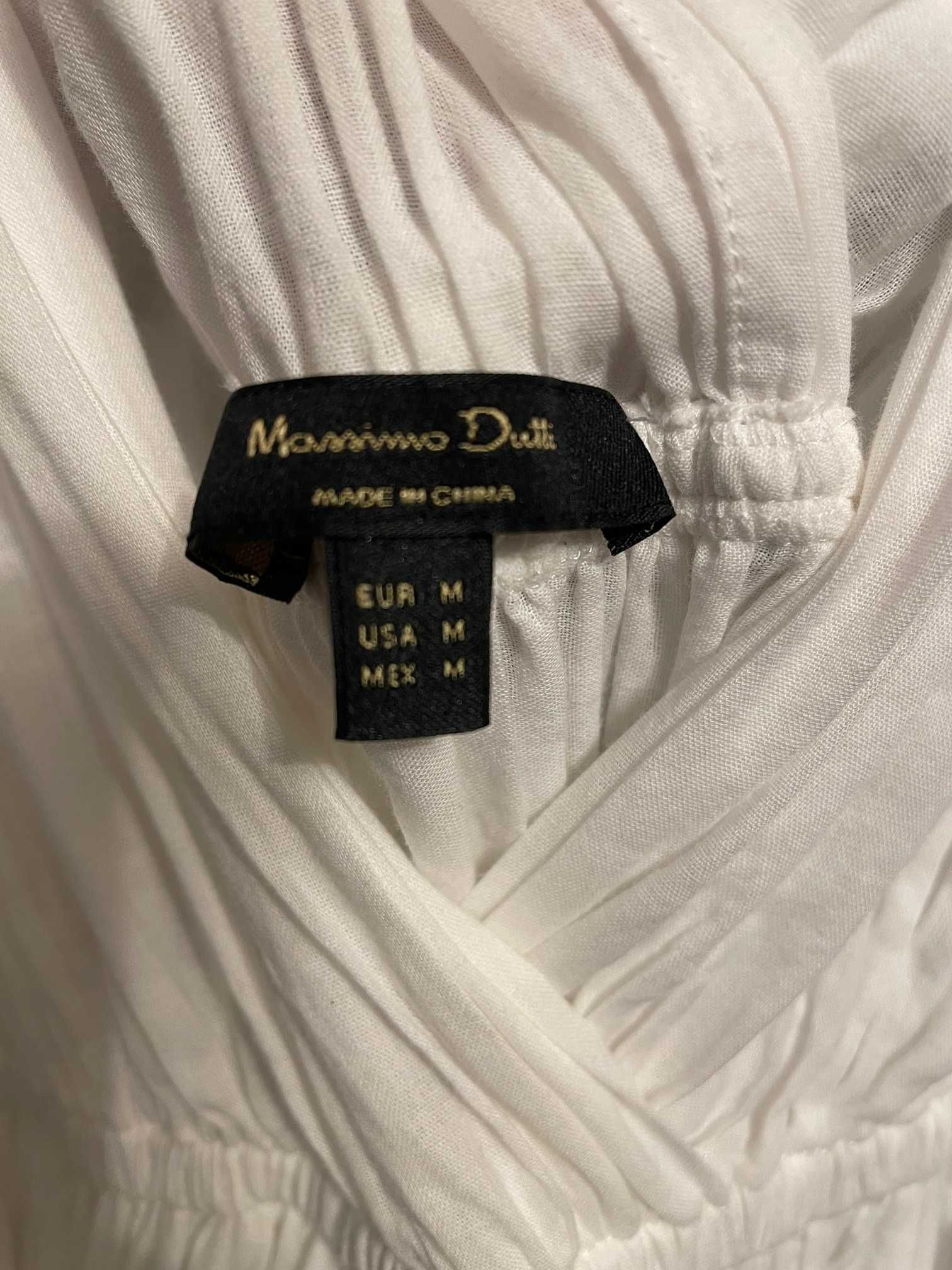 Sukienka Massimo Dutti maxi długa biała r. M