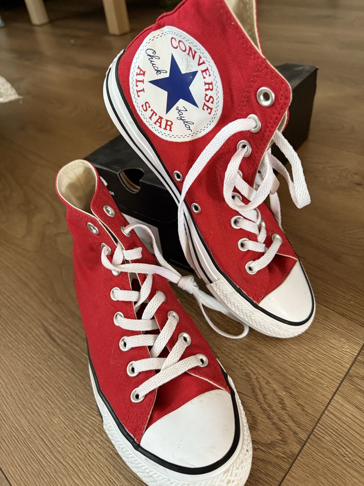 czerowne converse trampki wysokie 40