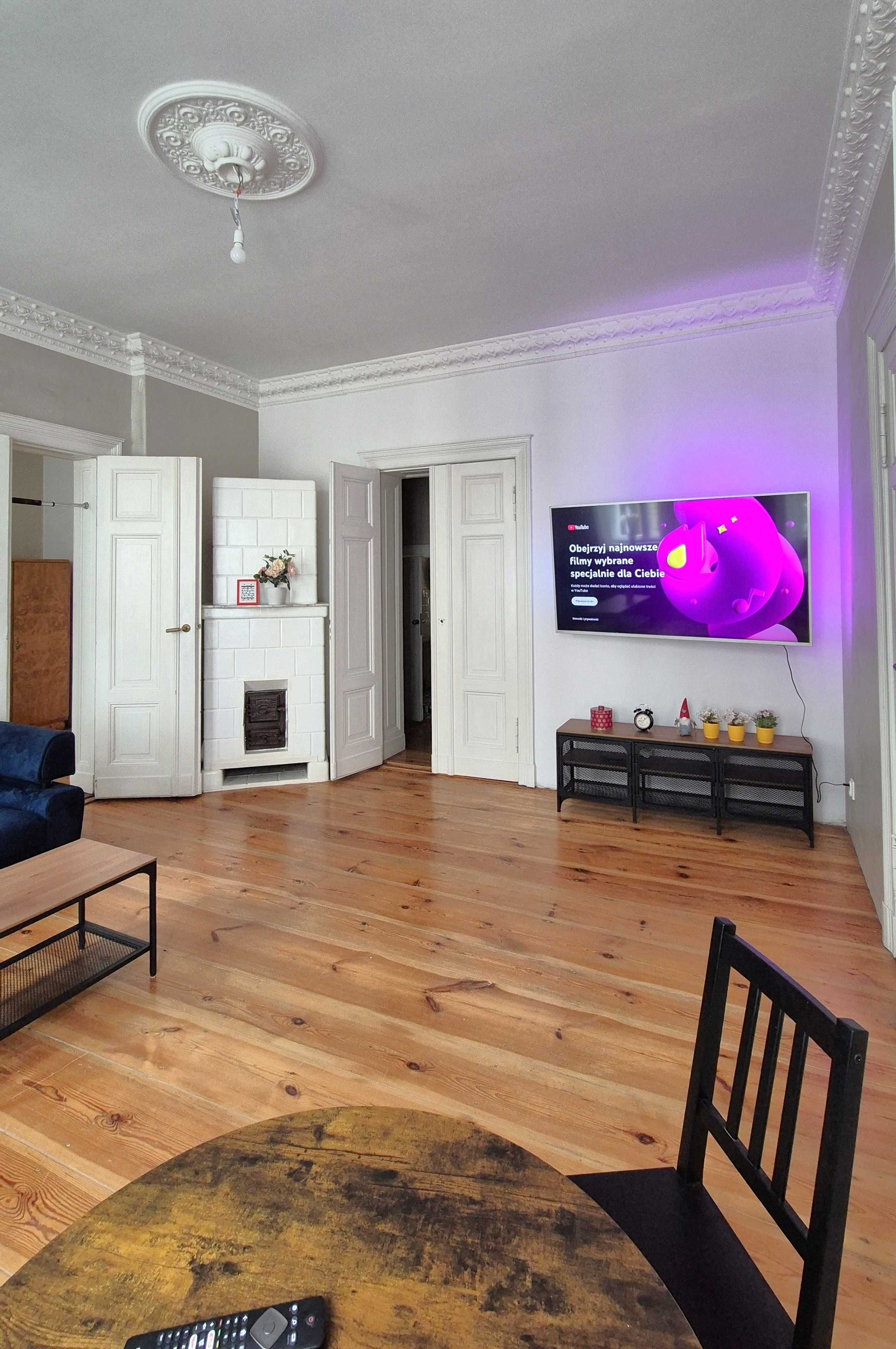 duże, 85 mkw. 3 pokoje, umeblowane, bardzo ładne mieszkanie ze TV 70"