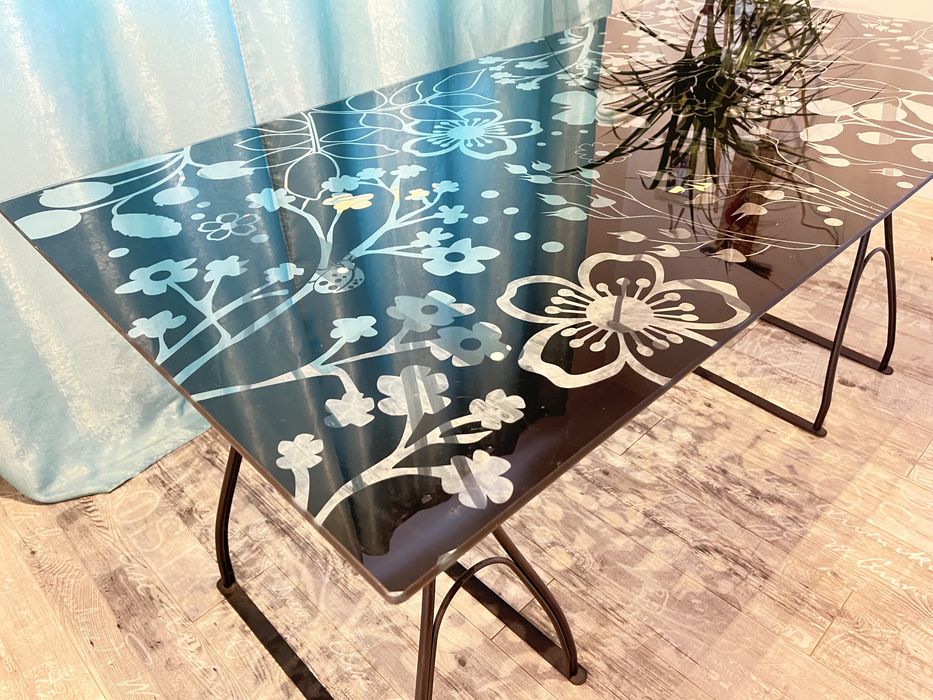 szklany stół 150x80 wys 70