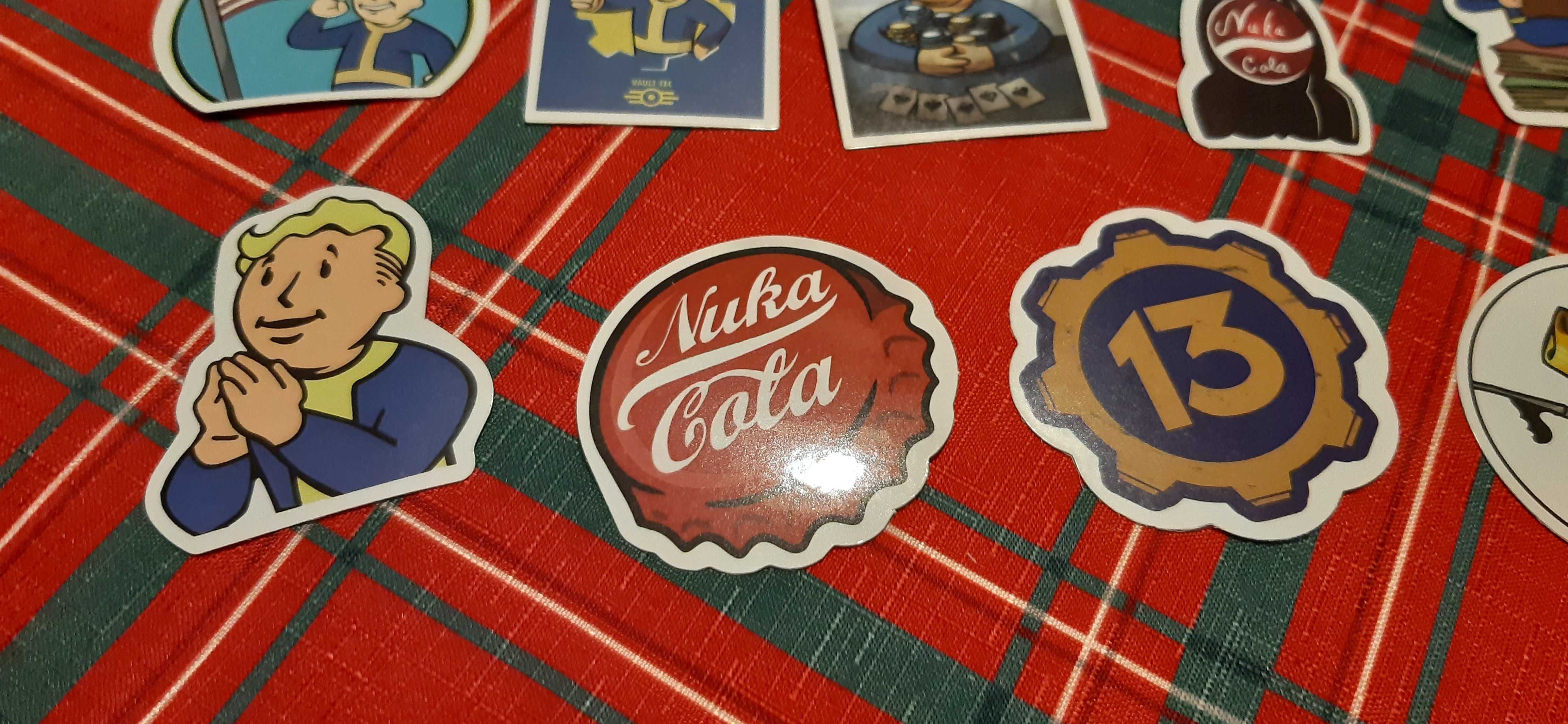 zestaw 10 szt. naklejek z gry fallout retro dla kolekcjonerów