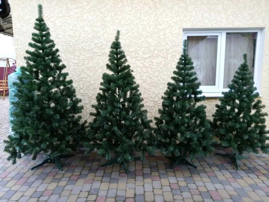 Новорічна ялинка штучна ПВХ Искусственная елка зеленая заснеженная ЕЛЬ