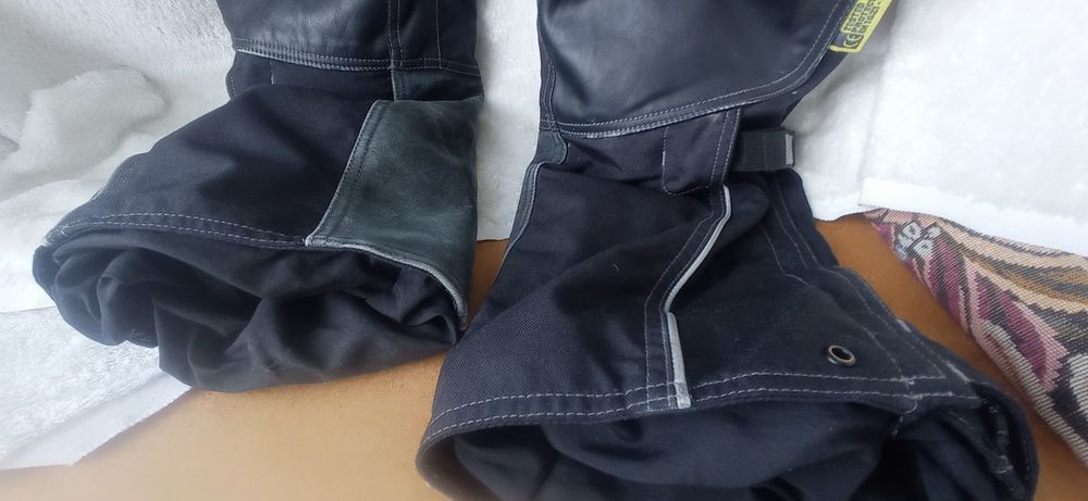 Мотоштаны Polo-tex кожа текстиль черные