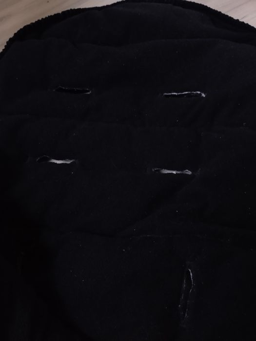 Śpiworek elodie czarny zimowy do wózka spacerówki