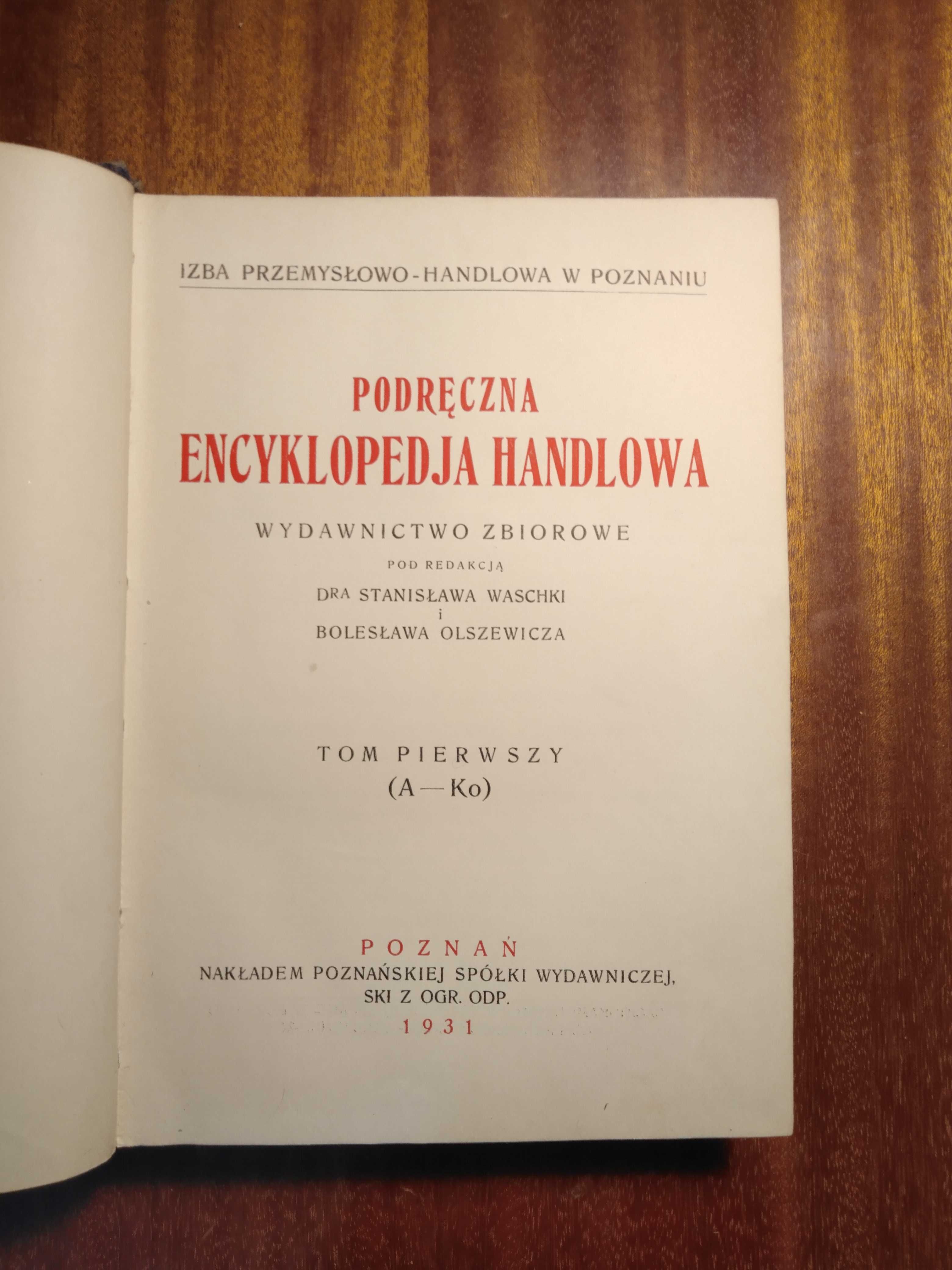 Podręczna Encyklopedja Handlowa - 1931