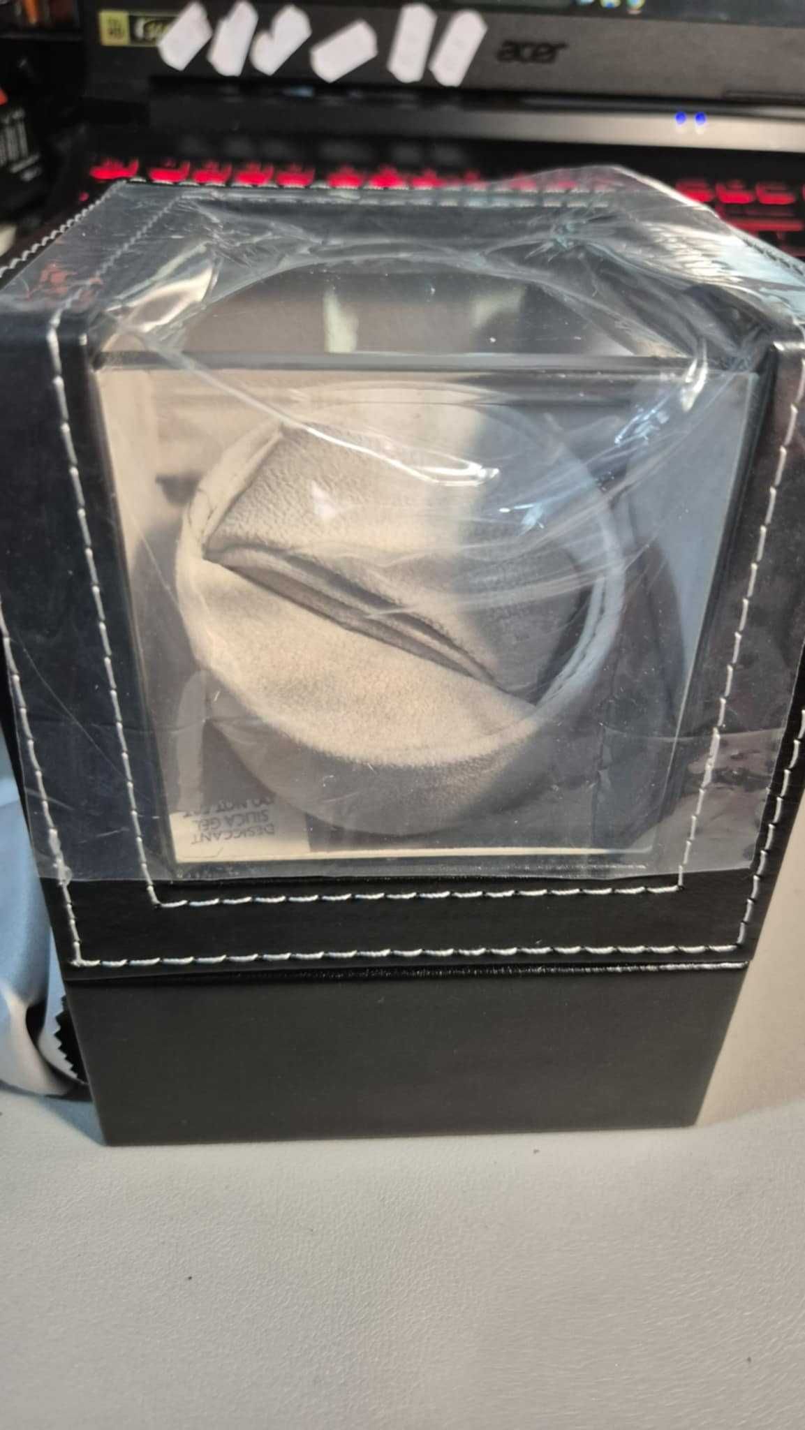 Rotomat na  zegarek czarny eko skóra PU 125B