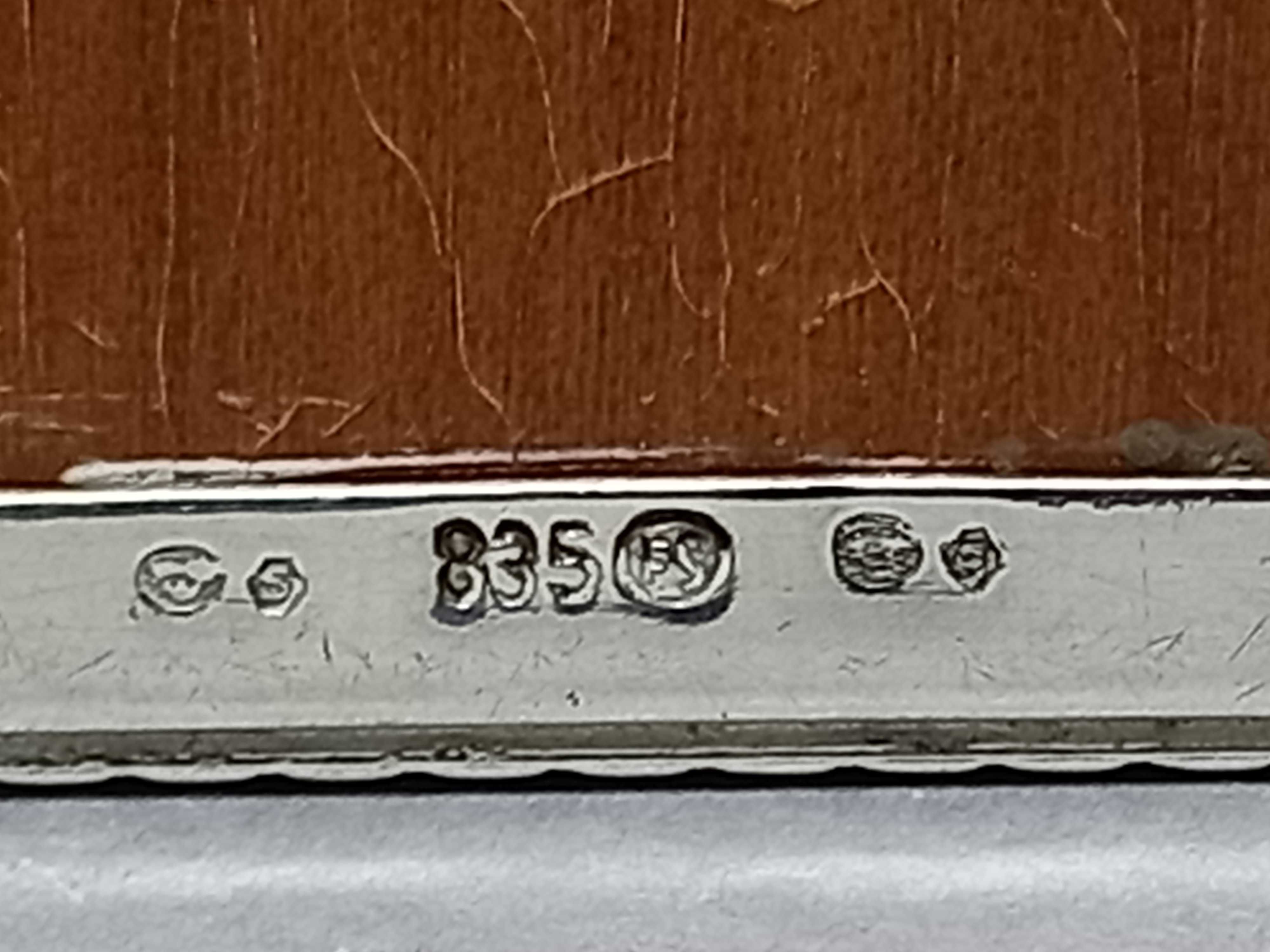 Humidor, srebrna szkatułka na cygara,  srebro 835