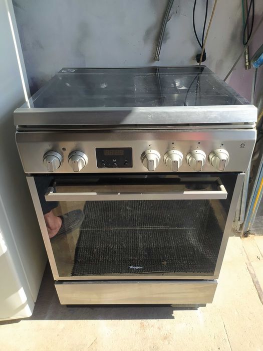 Kuchenka * Whirlpool * 60 inox ( gaz - elektr ) stan bdb 100% sprawna