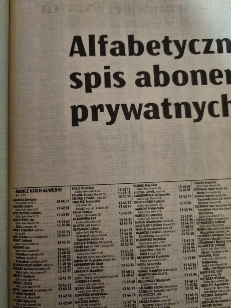 Książka telefoniczna woj katowickie 1997r