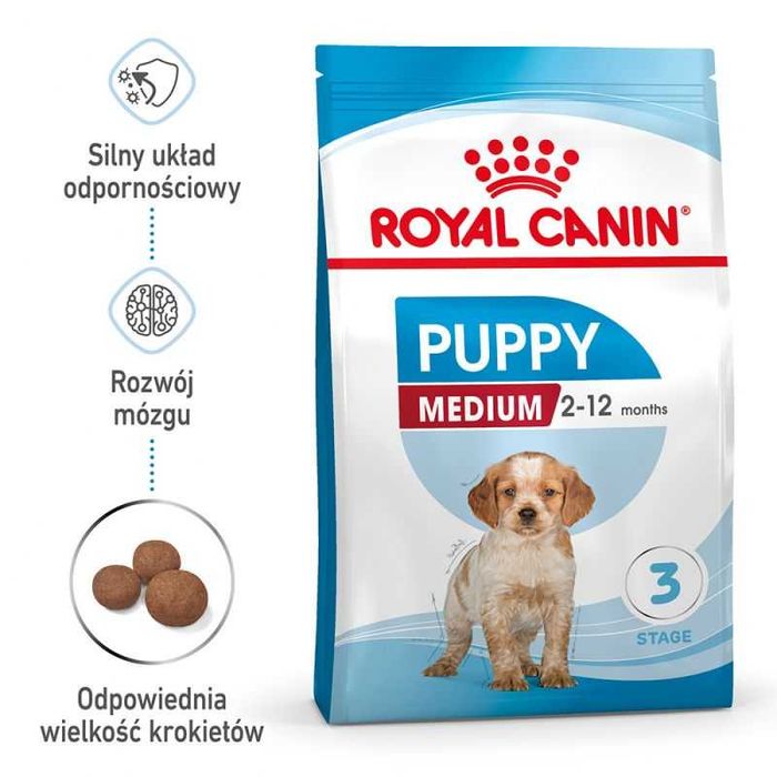 Karma dla psa Royal Canin Medium Puppy / Junior 15kg OKAZJA!!!
