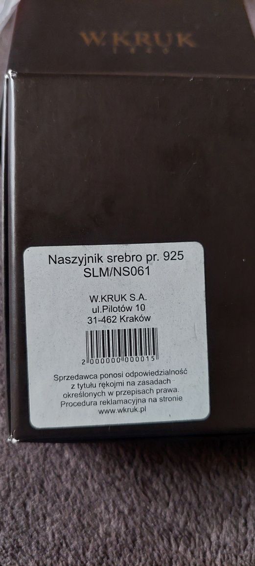 Naszyjnik 2 serca srebrny W. Kruk