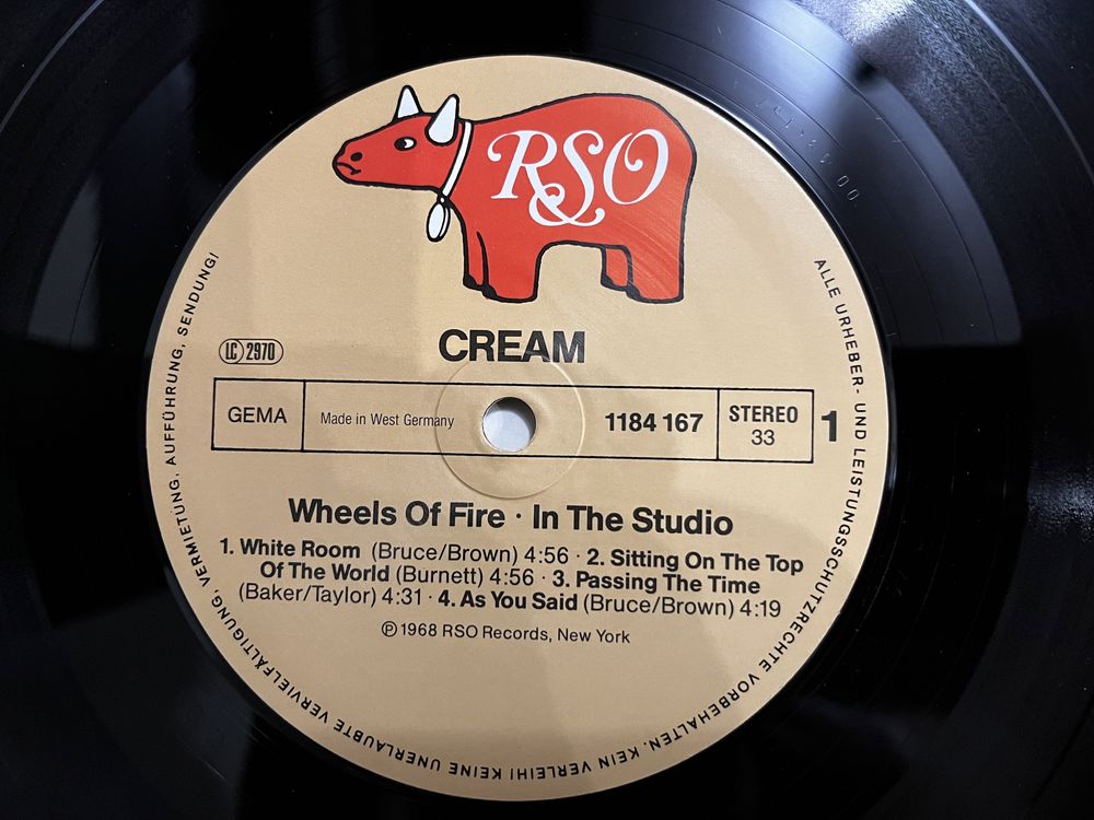 Płyty winylowe Cream Wheels Of Fire, 2 x LP, gatefold.