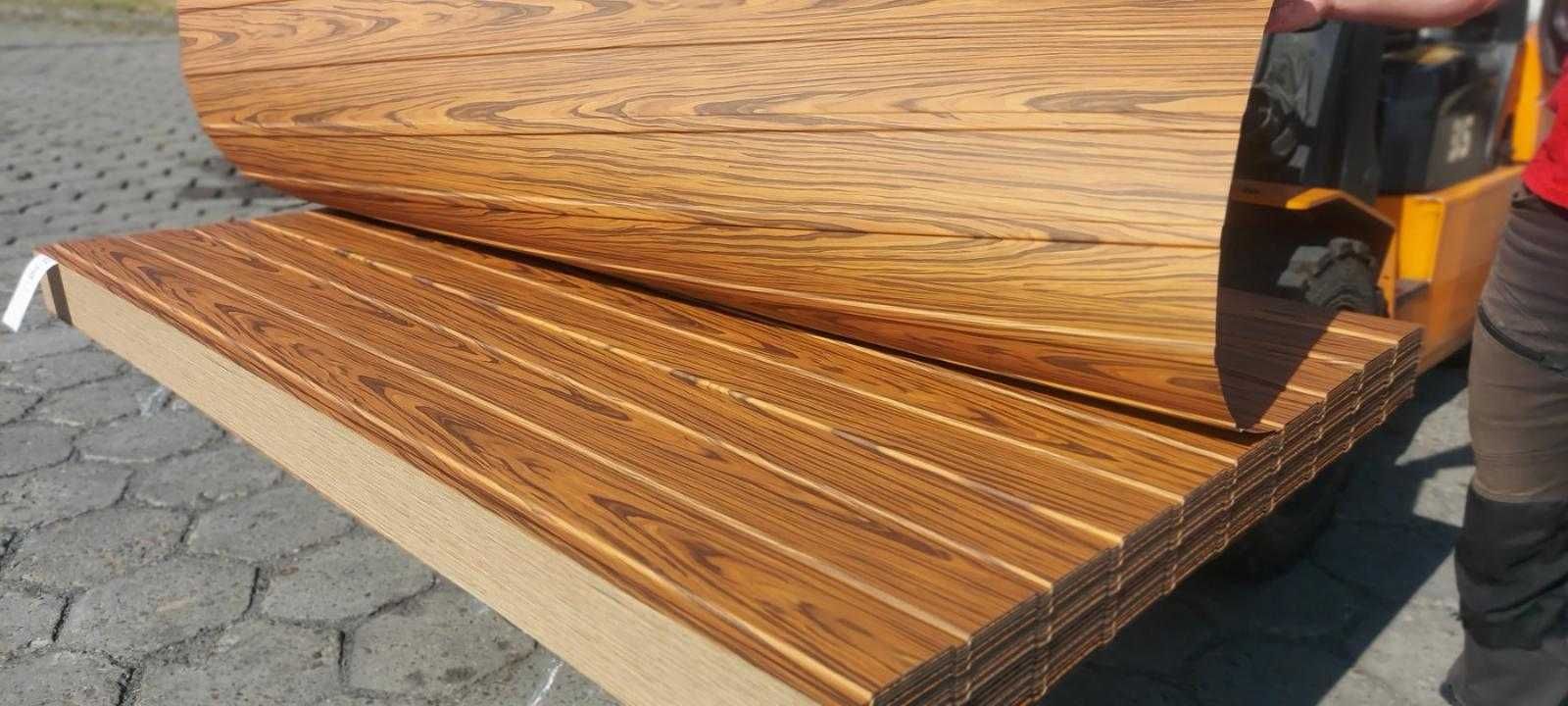 Blacha trapezowa T-7 ROSE WOOD KLĘCZANY panel podbitka DACH