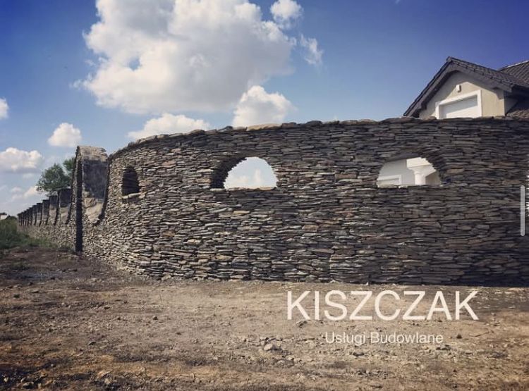 Mury z łupka, Ogrodzenie, kamień naturalny, mury oporowe, kamień
