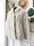 Futro z lisa polarnego white fox coat