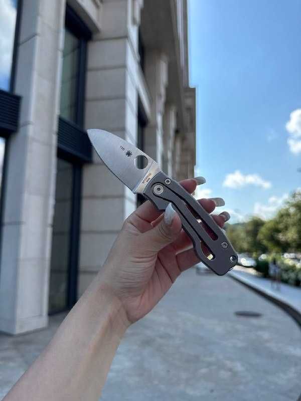 Ніж Spyderco PITS 2 Slipit Knife Matte Titanium Satin M398 C269TIP