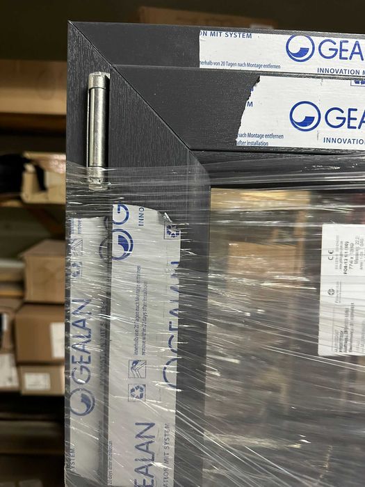 Drzwi zewnętrzne Gealan S8000 2x Antracyt 1100x 2100 PVC klamka