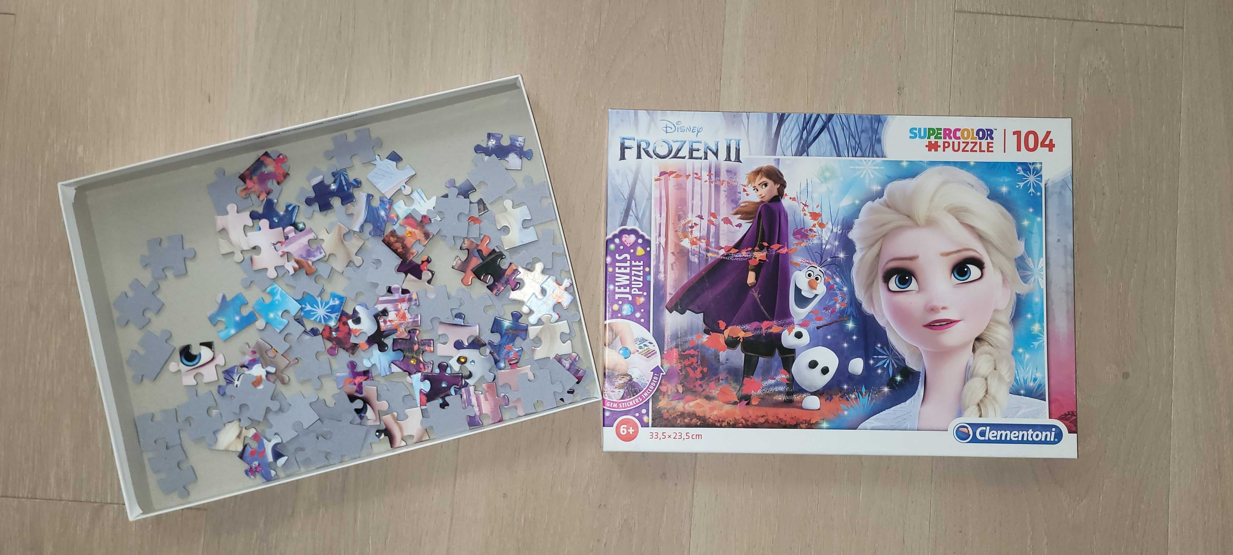 Puzzle układanka 104 el. Frozen, Elsa, Karina lodu, dla dzieci prezent