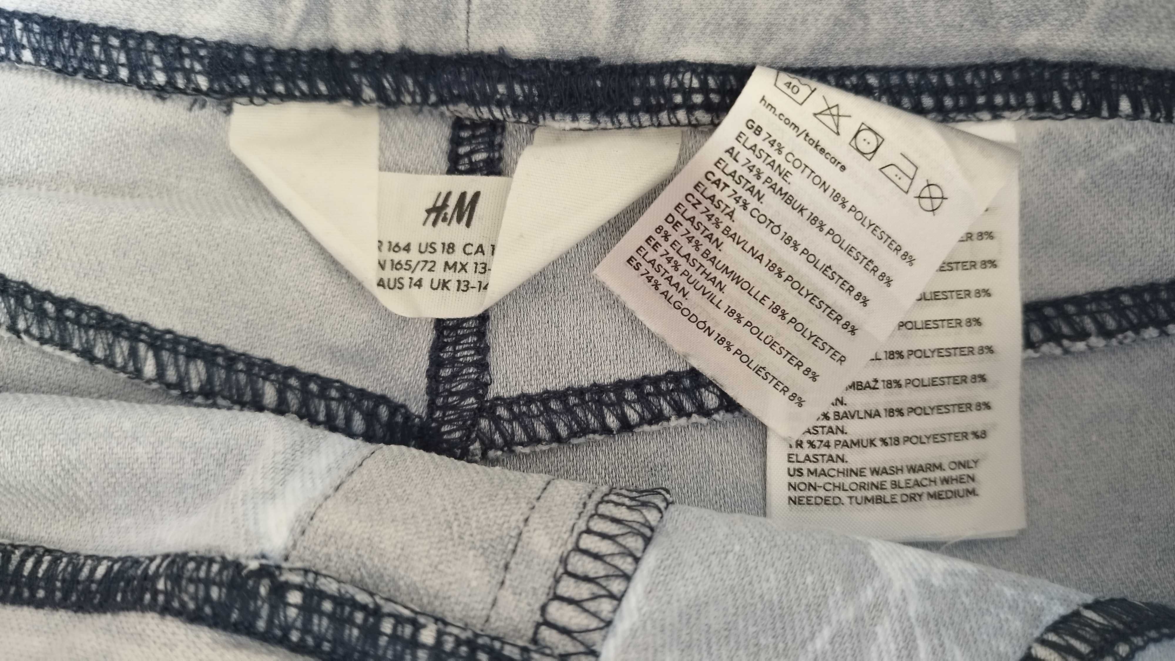 Szerokie jeansy wzór motylki H&M rozm. 164