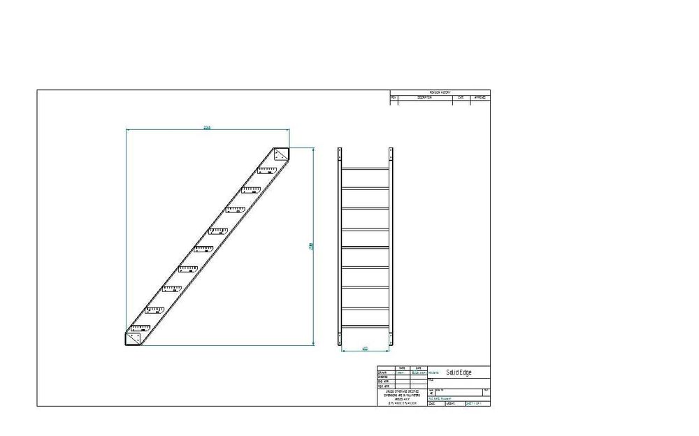Schody metalowe wysokość 2,5h