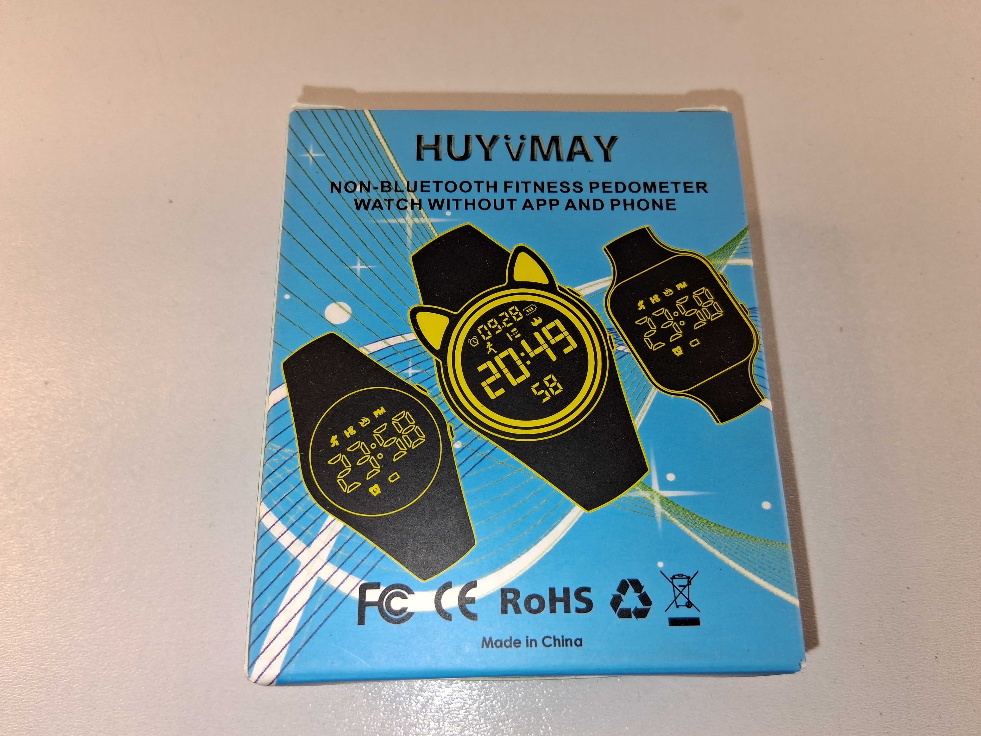 E116 Opaska Fitness Krokomierz HUYVMAY NiebieskaLED Smartwatch Zegarek