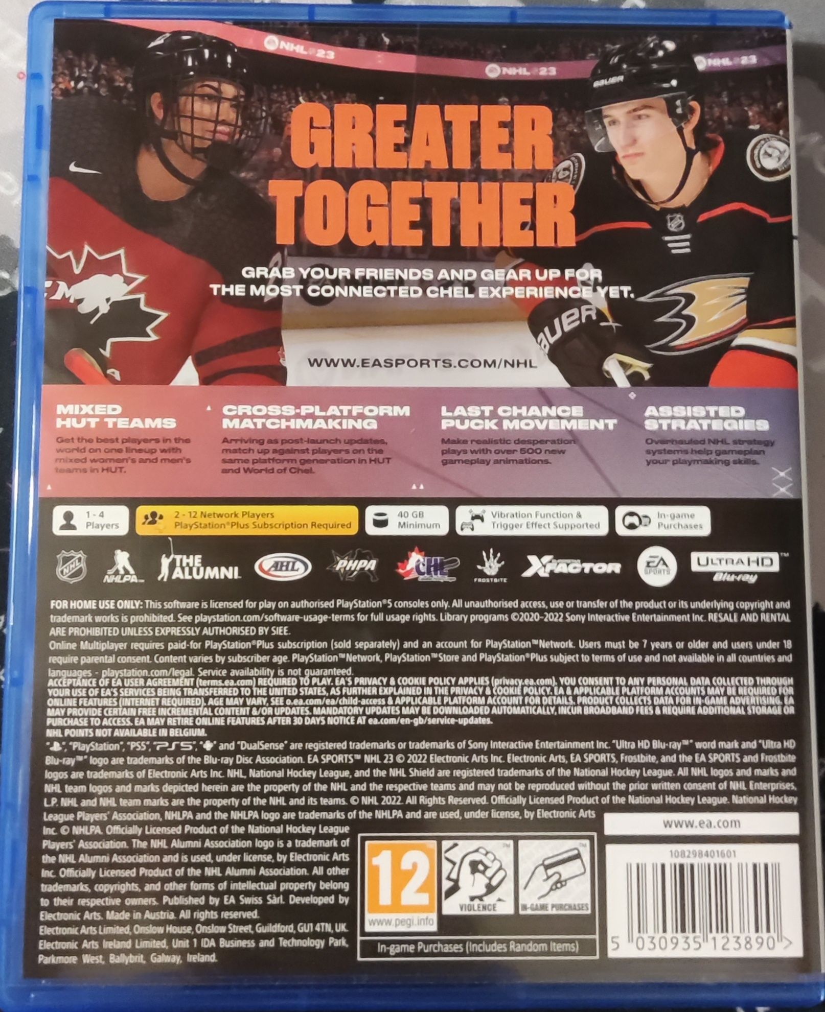 PS5  диск NHL 2023, новый.