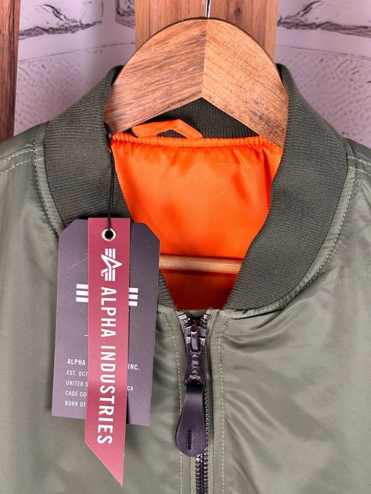 Чоловічий двосторонній бомбер Alpha Industries Ma-1 олива L/XL