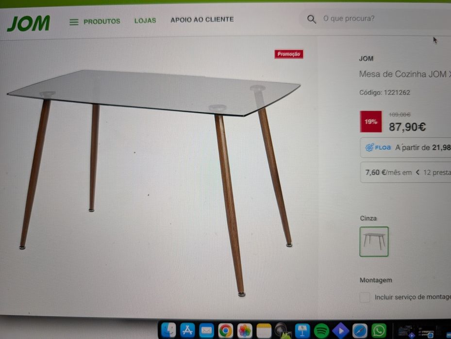 Conjunto mesa de cozinha mais quatro cadeiras