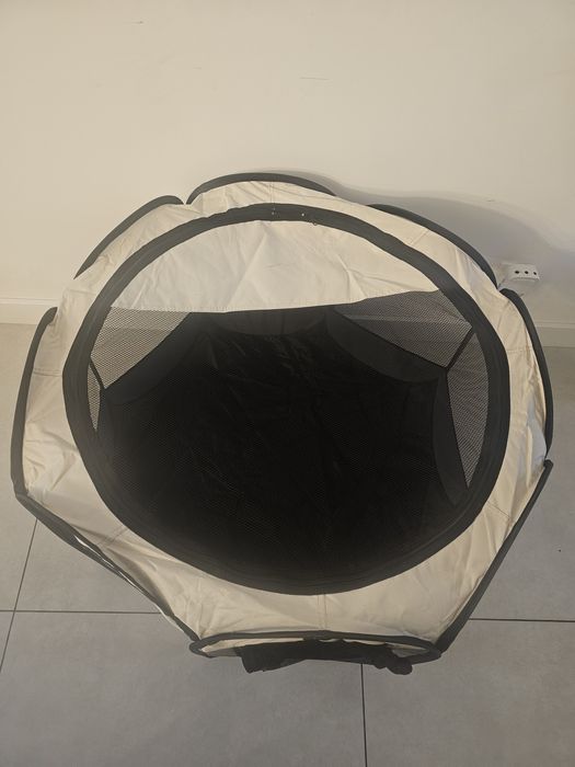 Kojec składany XXL Szary dla psa kota