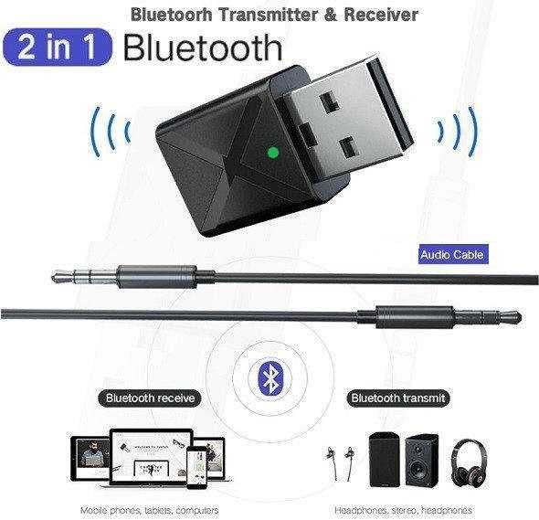 2 в 1 Bluetooth V5.0 B16 аналог KN-320 Аудио Передатчик Приемник