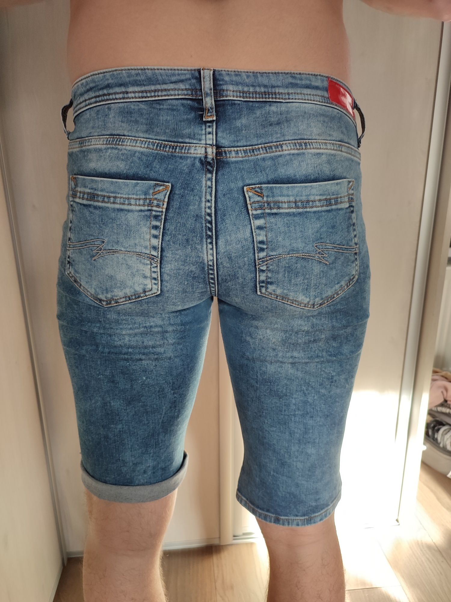 Spodenki męskie dżinsowe firmy Be you denim roz Xl , jasnoniebieski