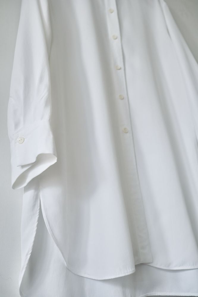 Massimo Dutti Długa biała koszula tunika oversize
