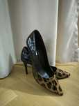 Buty na obcasie Dune panterka lakierowane