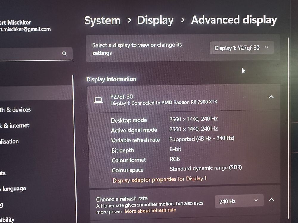 Monitor Lenovo Y27qf- 240Hz | QHD | 27'' | IPS | 0,5ms