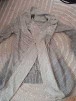 Sweter szary asymetryczny rozmiar XS