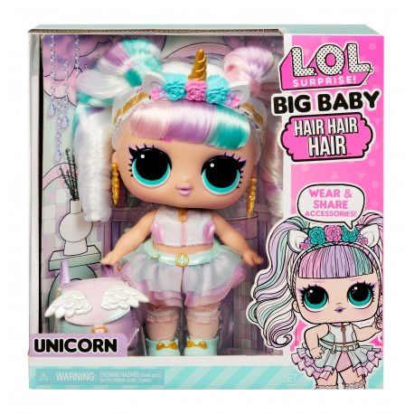 Lol surprise Big Baby Hair Hair unicorn  лялька лол єдиноріг