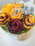 Flowerbox. Róże wieczne -satynowe. Handmade