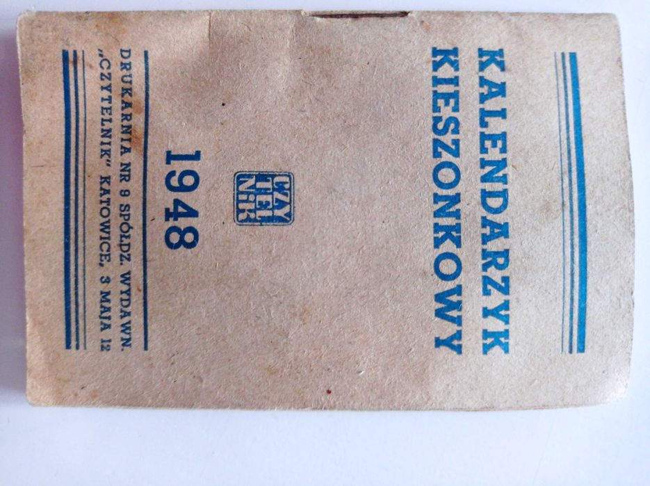 Stary kalendarzyk z 1948 roku