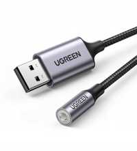 UGREEN Adapter Audio USB Mini Jack 3.5mm AUX TRRS