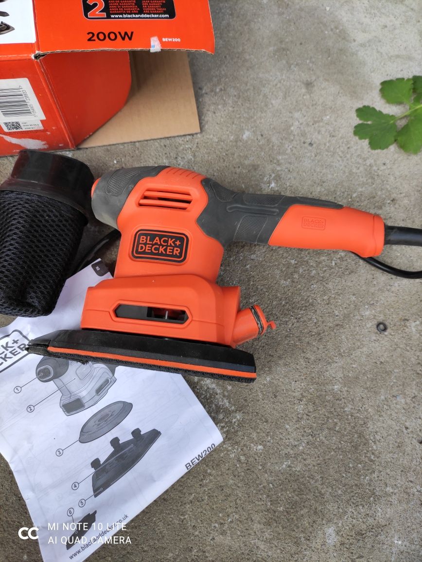 Szlifierka Wielofunkcyjna Mimośrodowa Delta Black&Decker 200W