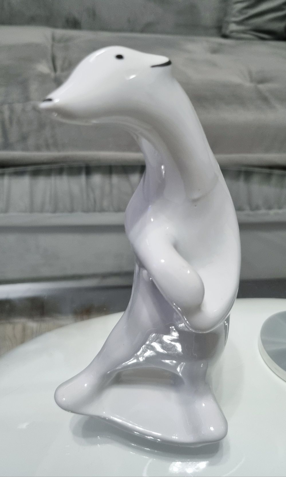 Sygnowana figurka Niedźwiedź S. Olszamowski Ćmielów 1958 r.