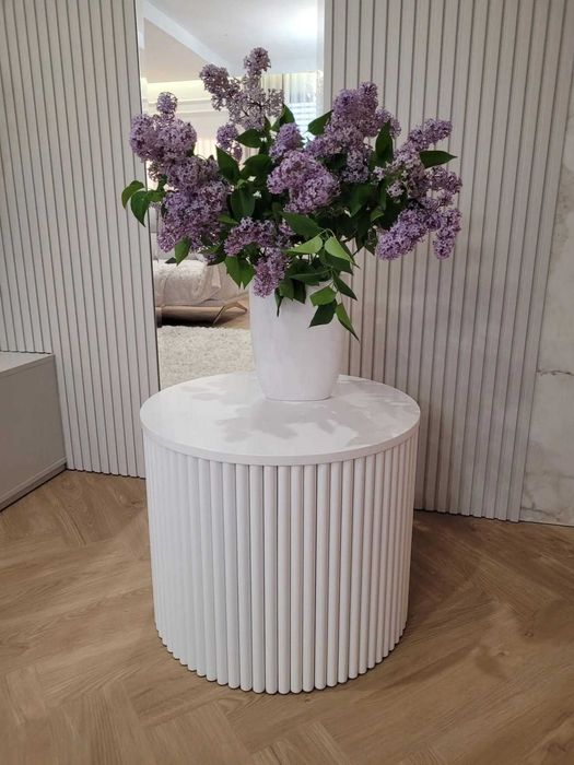 Stolik kawowy COMODO, okrągły, stolik, ława, lamel , AKANT Meble