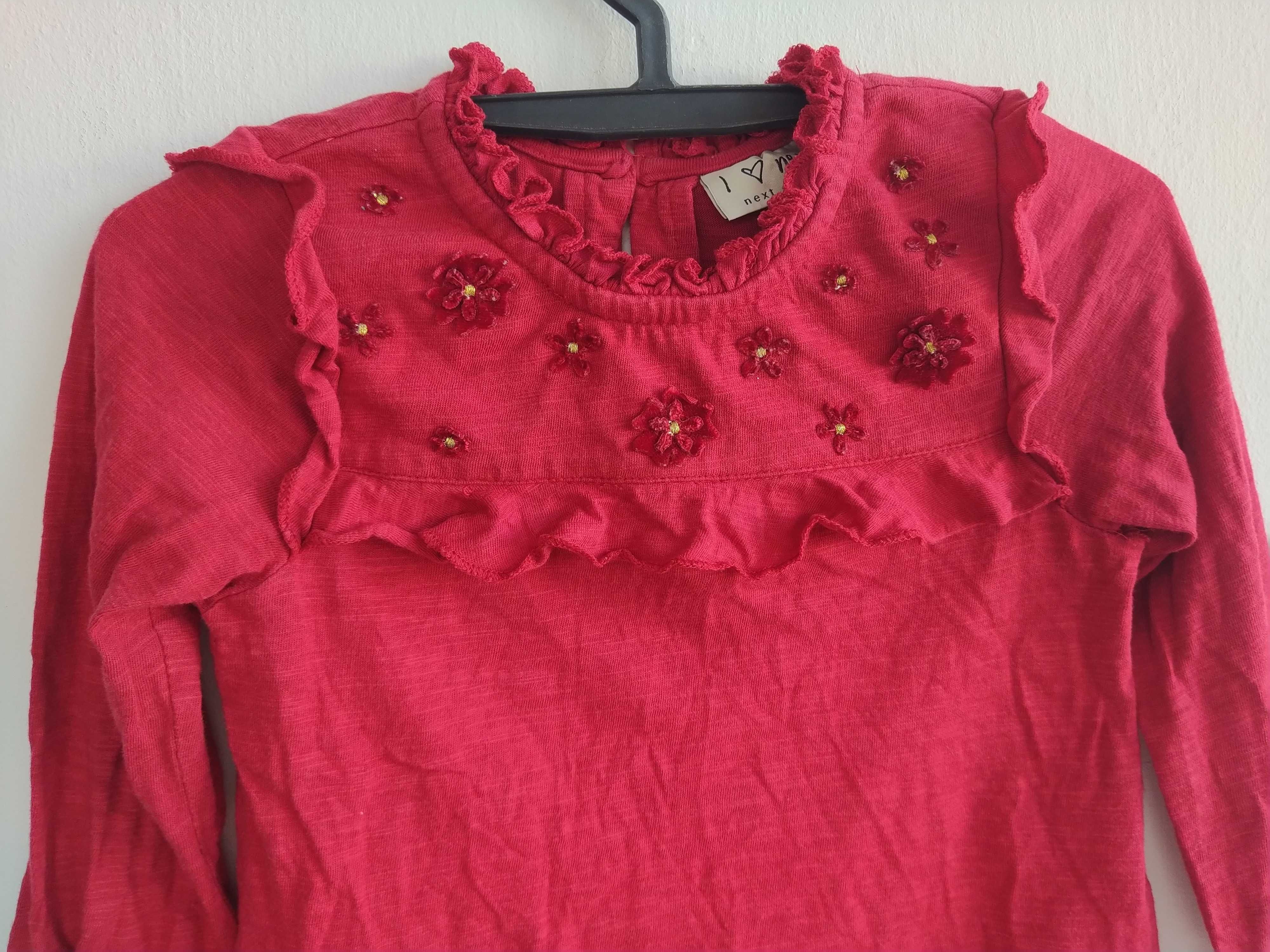 Blusa vermelha com flores e folhos - Next - 18 - 24 meses - 92 cm