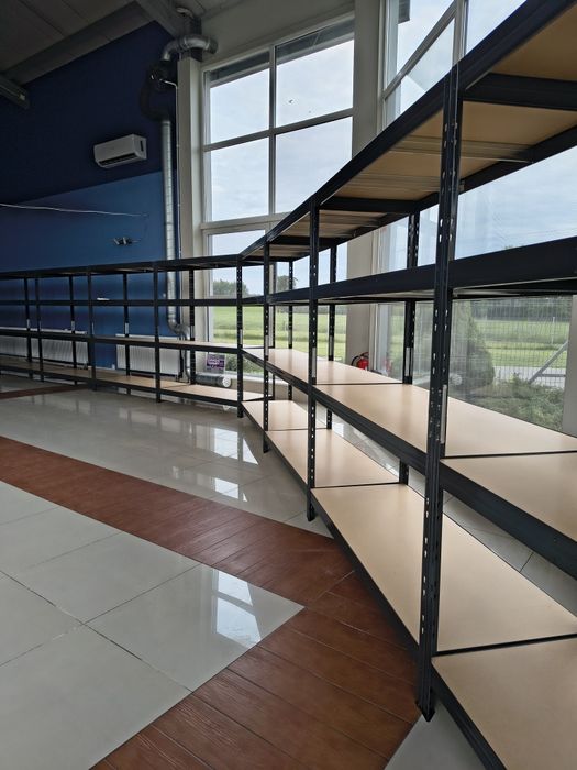 Regał Magazynowy, Zatrzaskowy Nit-Klick 180x180x60 cm 4P/400 kg Grafit